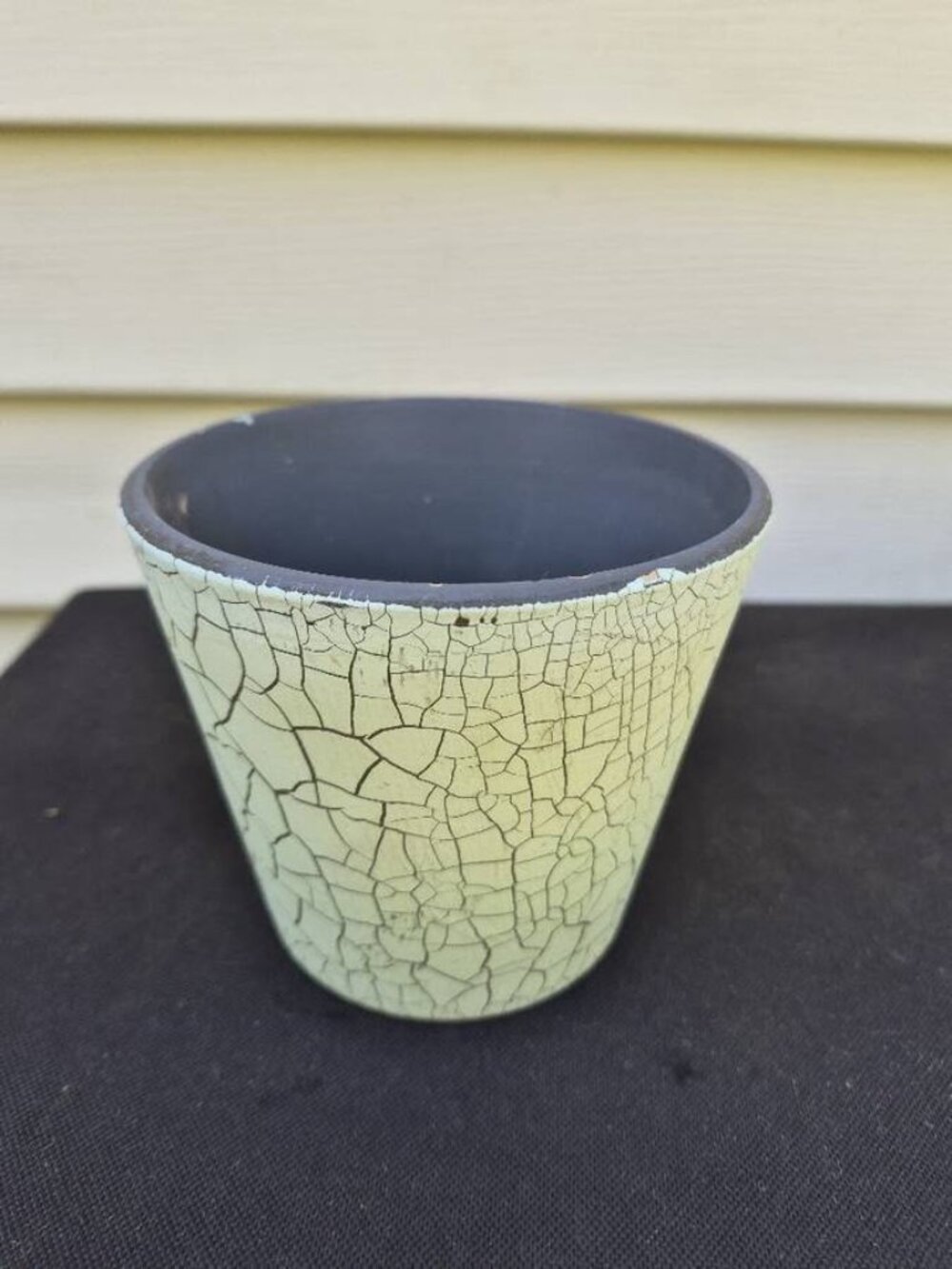 Crackled Green Design Succulent Pot